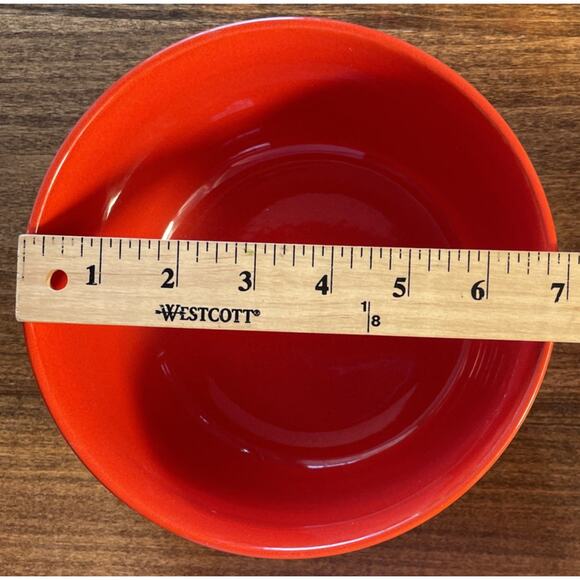 Waechtersbach Deep Serving Bowl Red Trees Snowflakes - Picture 5 of 6